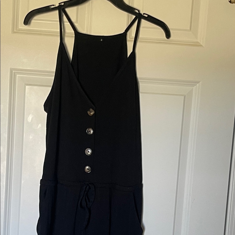 Black Button-Down jumpsuit